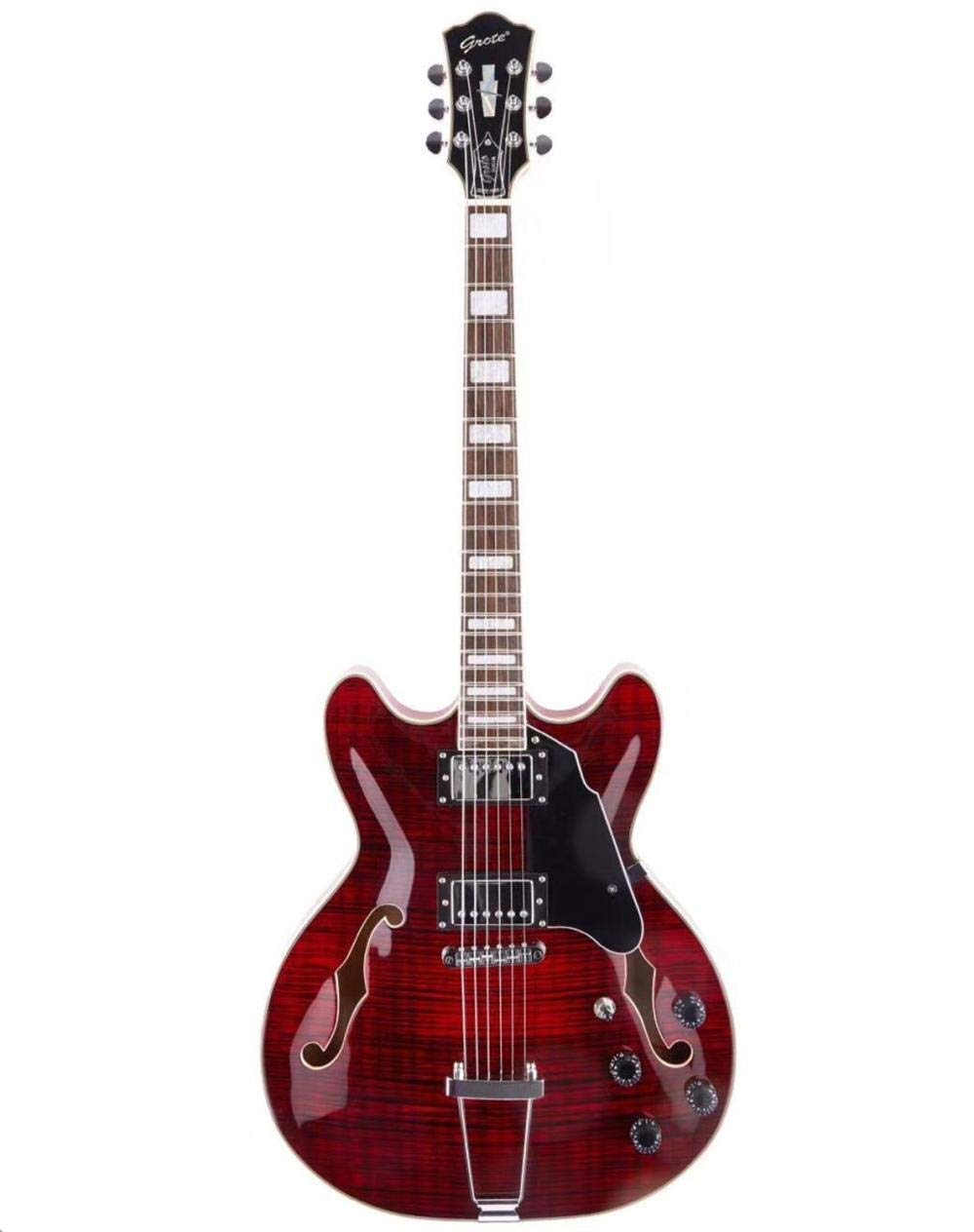 guitar Jazz Hollow F Hole Electric Guitar With Maple Acoustic